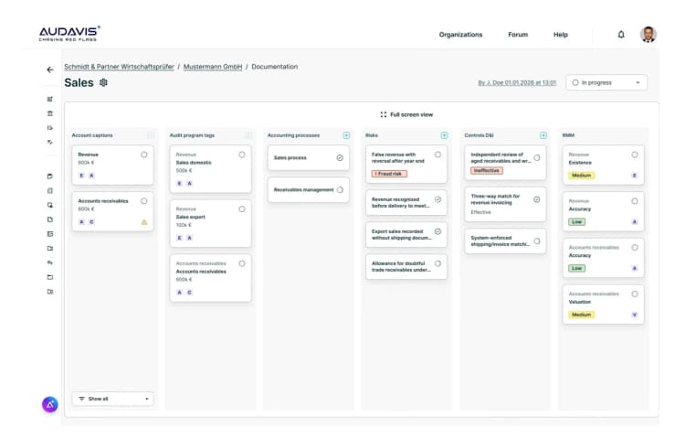 AUDAVIS AI Documentation Workflow Audit Trail