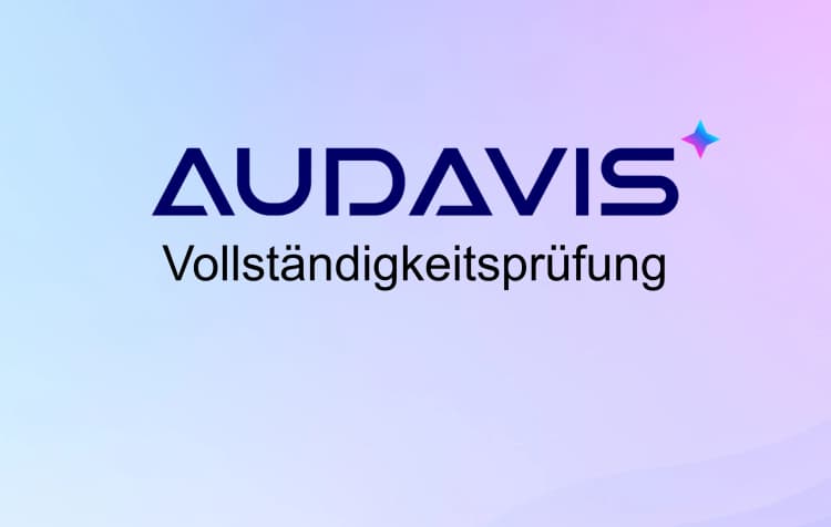 Vollständigkeitsprüfung in AUDAVIS